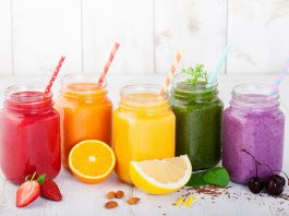 Fresh fruits and vegetables juices